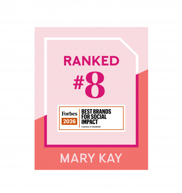 Mary Kay ranks #8 out of 5,500 brands on Forbes’s 2026 Best Brands for Social Impact. Mary Kay is the only beauty brand in the Top 15 and the only direct selling company on the list. (Image Credit: Mary Kay Inc.